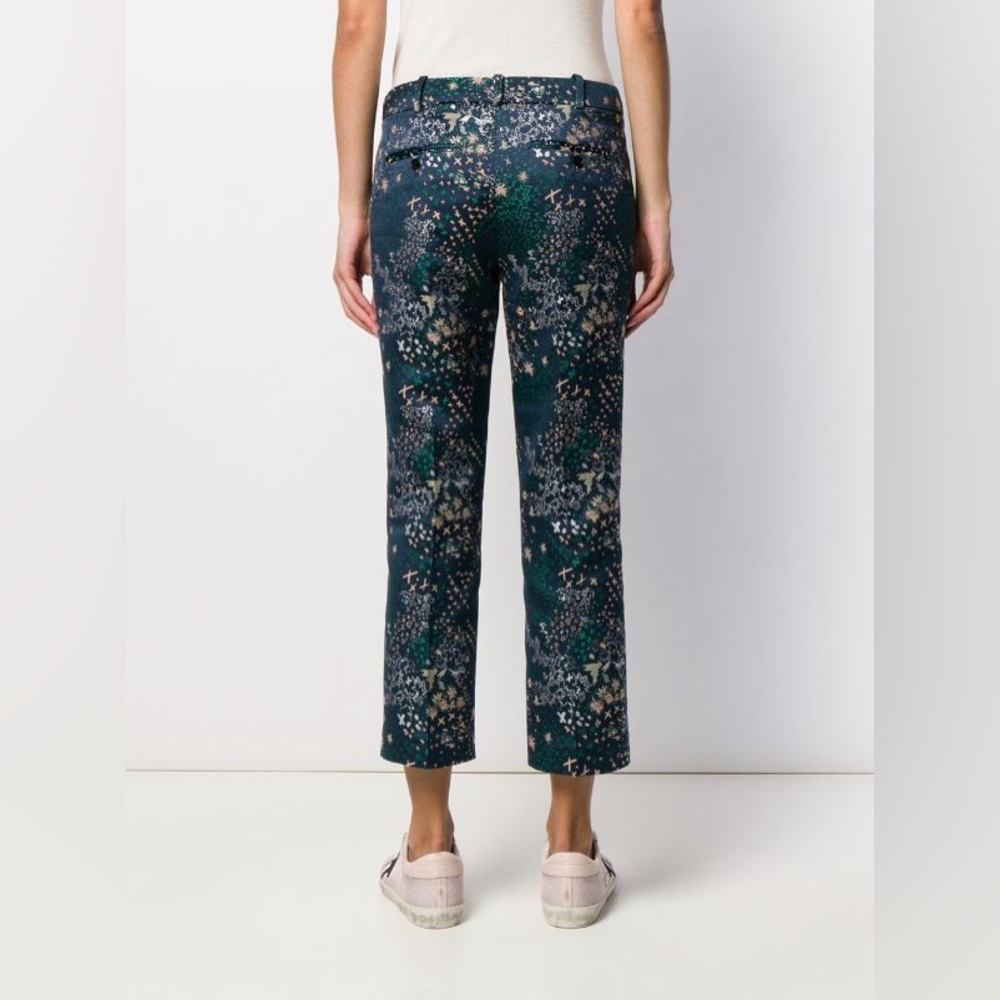 ZADIG & VOLTAIRE Posh Mixed-Print Metallic Jacquard Cropped Trousers - Picture 12 of 12